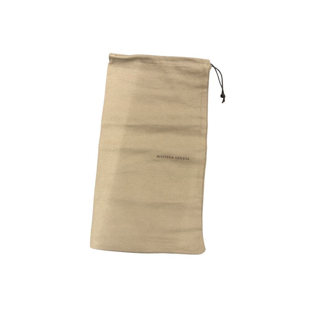 Bottega Veneta Beige Leather Drawstring Shoe Bag